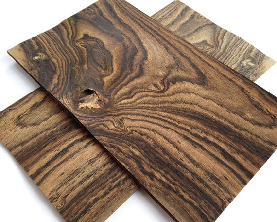 Bocote wood veneer sheets 30x16cm 2 sheets grade B Etsy