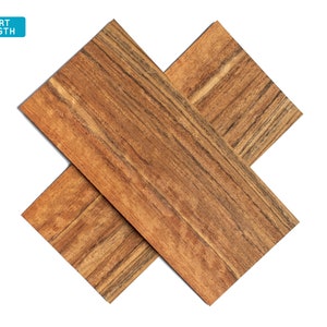 Ovangkol wood veneer sheets, 30x13cm, 2 sheets, grade AA [CS3OVA2X2] / wood veneer leaf / wood veneer sample / marquetry veneer