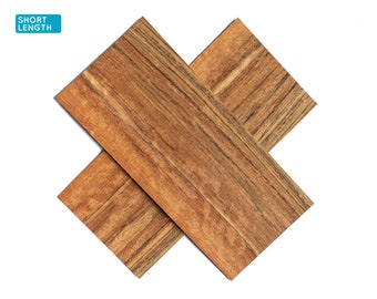 Ovangkol wood veneer sheets, 30x13cm, 2 sheets, grade AA [CS3OVA2X2] / wood veneer leaf / wood veneer sample / marquetry veneer