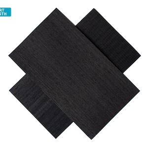 Black koto (dyed) wood veneer sheets, 30x16cm, 2 sheets, grade A [DN2KTB1X2] / wood veneer leaf / wood veneer sample / marquetry veneer