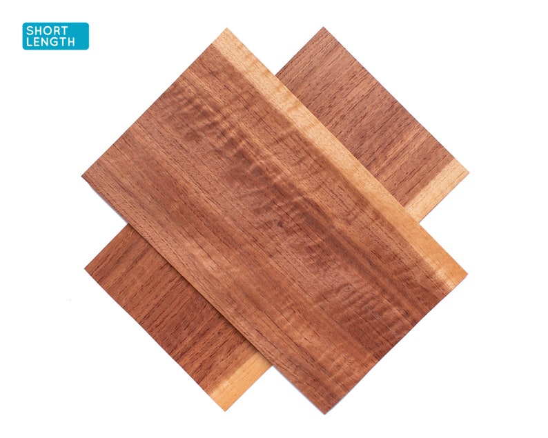 Etimoe (African rosewood) wood veneer sheets, 30x18cm, 2 sheets,
