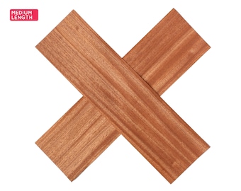 Sapele Mahagoni Holzfurnier, 56 x 15 cm, 2 Blatt, Sortierung AA [CS5SAP2X2] / Sapele Mahagoni / Musterfurnier / Intarsien Furnier