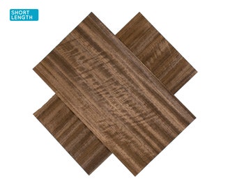 Smoked etimoe (African rosewood) wood veneer sheets, 30x16cm, 2 sheets, grade A/B [CS3ETI1X2] / wood veneer leaf / wood veneer sample