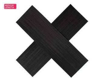 Schwarzes Koto (durchgefärbtes) Furnier, 56 x 17 cm, 2 Blatt, Grad A [DN2KTB2X2] / Holzfurnier / Blattimitat / Musterfurnier / Intarsienfurnier