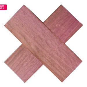 Purpleheart wood veneer sheets, 56x20cm, 2 sheets, grade A [CN3PUR4X2] / wood veneer leaf / wood veneer sample / marquetry veneer