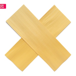 Sun yellow poplar (dyed) wood veneer sheets, 56x19cm, 2 sheets, grade AA [DN2YEL2X2] / wood veneer leaf / wood veneer sample