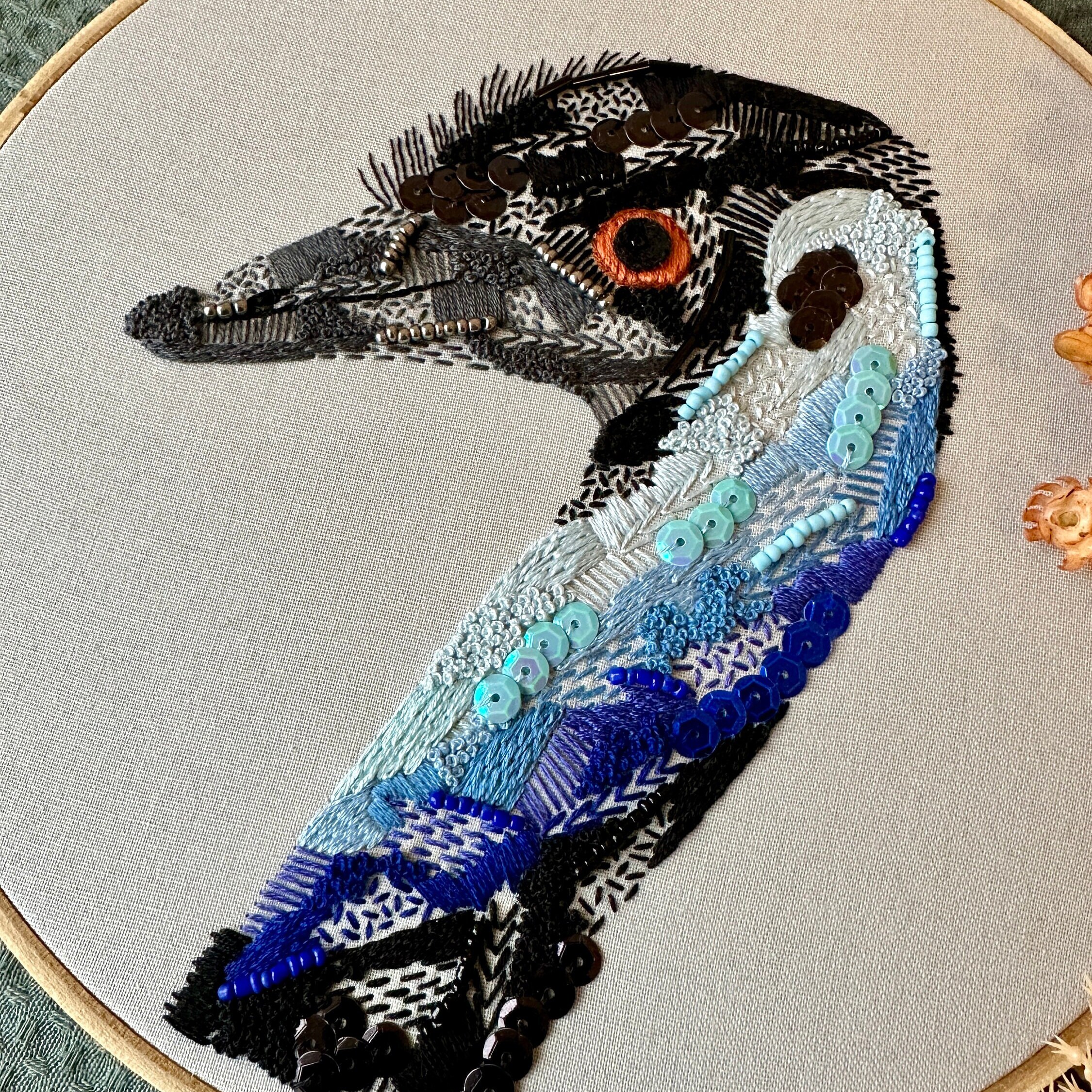 Emu Embroidery Pattern: Modern Bird Art (PDF Pattern) - Etsy