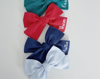 Personalized School Hair Bow | Handmade Uniform Colors