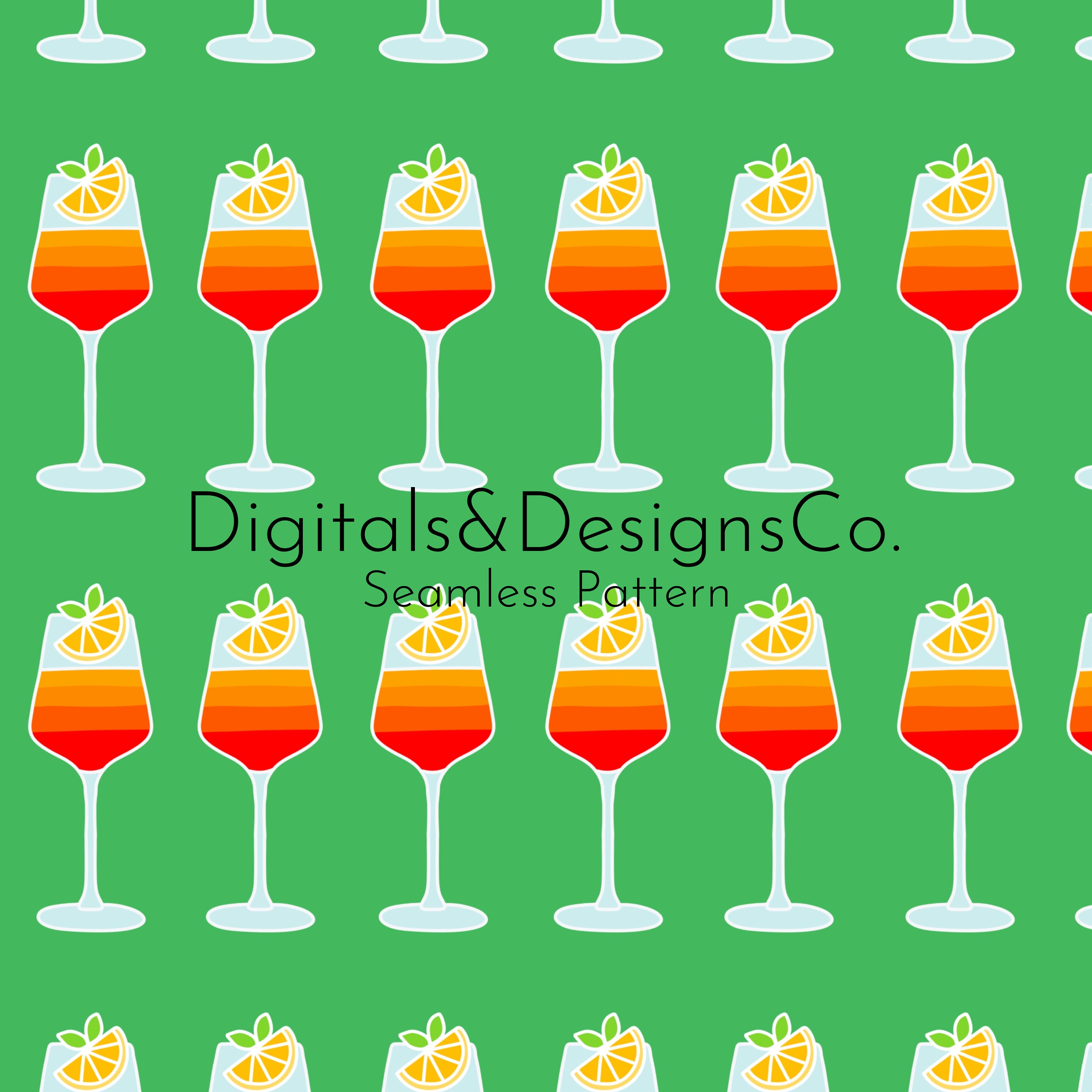 Seamless Aperol Digital Print, Trendy Aperol Spritz Design, Aperol ...