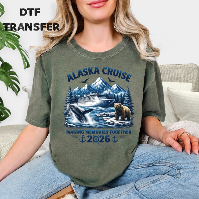 Alaska Cruise Family Trip 2026 Ready to Press DTF: Bear, Ship ...