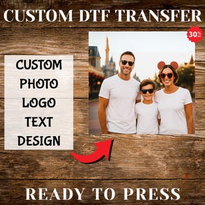 Custom DTF Transfer, Custom Design, Custom Text, Dtf Transfer, Ready To Press, Heat Transfer, DTF Gang Sheet, Personalization Shirt Gift