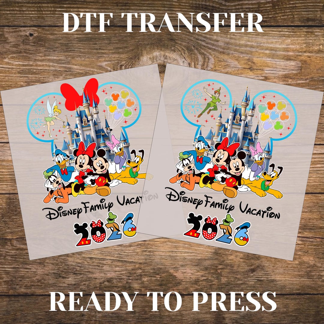 Familienurlaub 2026 DTF Transfer, Disney Familienreise bereit zum ...