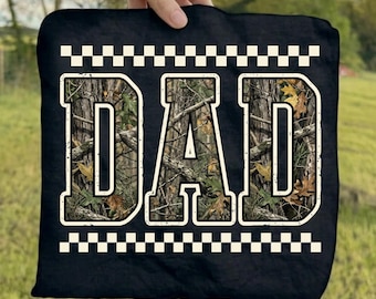 Vintage Camo Dad Ready To Press, Daddy Duck Hunting DTF Transfer, Best Dad Ever Camo DTF Print, Father's Day Gift, Retro Camo Dad Shirt DTF