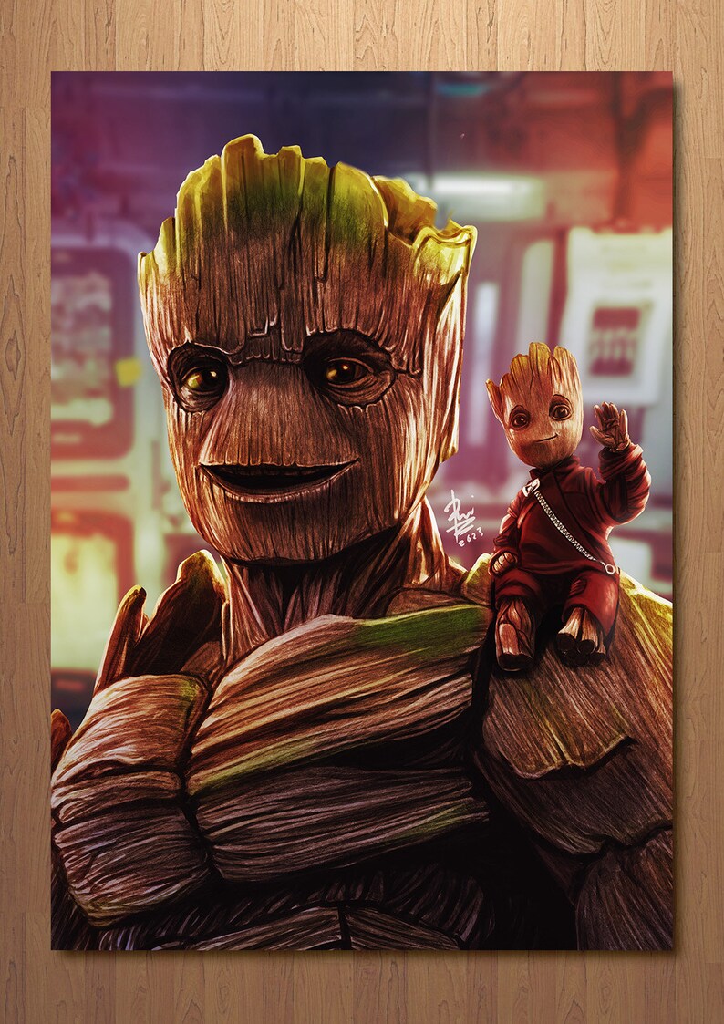 Groot A3 Art Print - Etsy