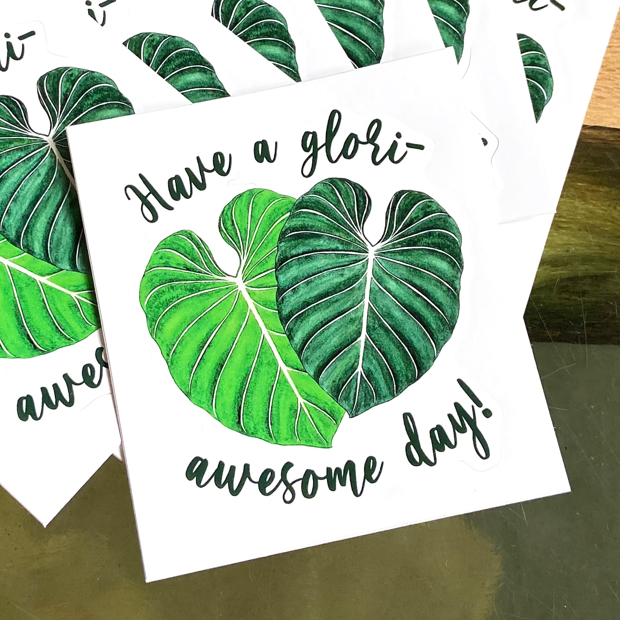 Philodendron Gloriosum Vinyl Aufkleber Haben Sie Einen Etsy