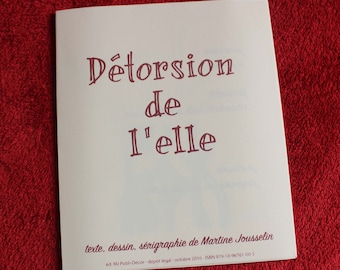 Livre de poésie illustration imprimé en sérigraphie et pliage original