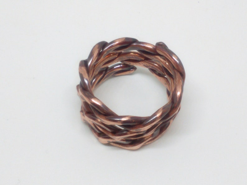 Twisted Copper Wire Ring Copper Ring Stackable Rings Etsy