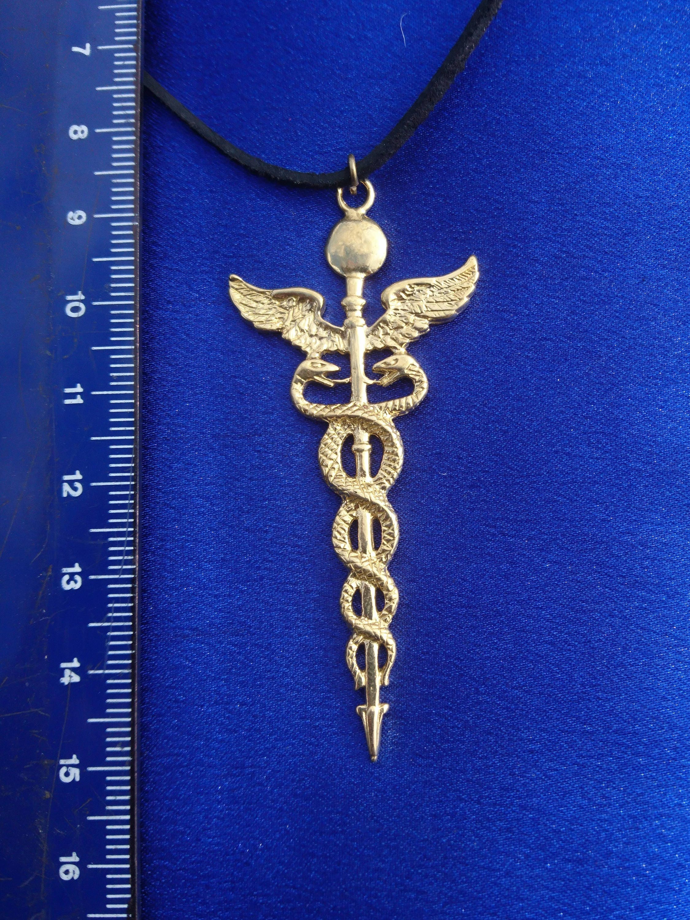 Caduceus Necklace Medical Jewelry Medical Necklace Nurse Etsy