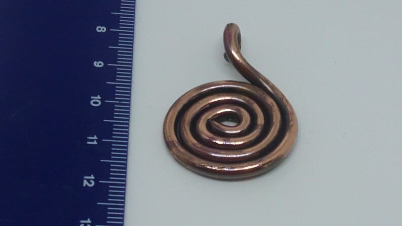 Copper Jewelry Hand Forged One Piece Copper Wire Jewelry Copper Spiral Pendant