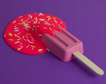 1 x NEP 'gesmolten' ijsreplica display eten ijsje wanddecoratie