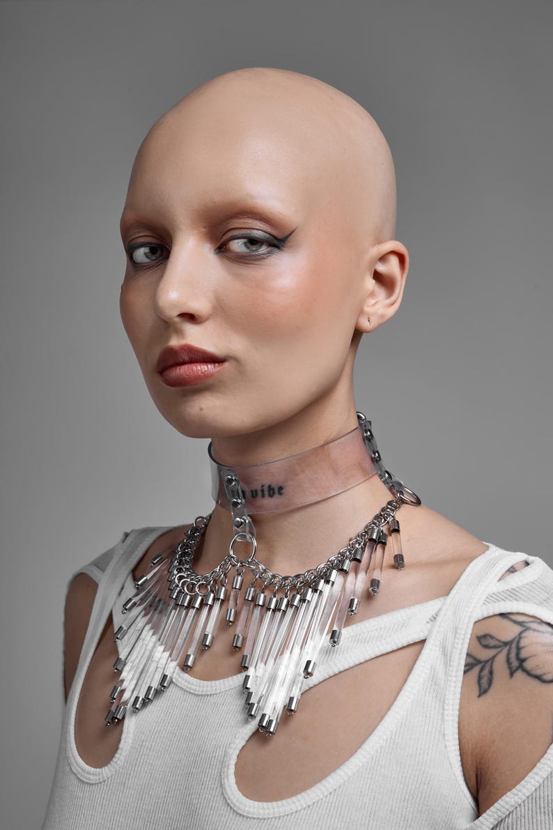 Pvc Choker Clear Vegan PVC Choker - Minimalist Futuristic | Sustainable Eco ...