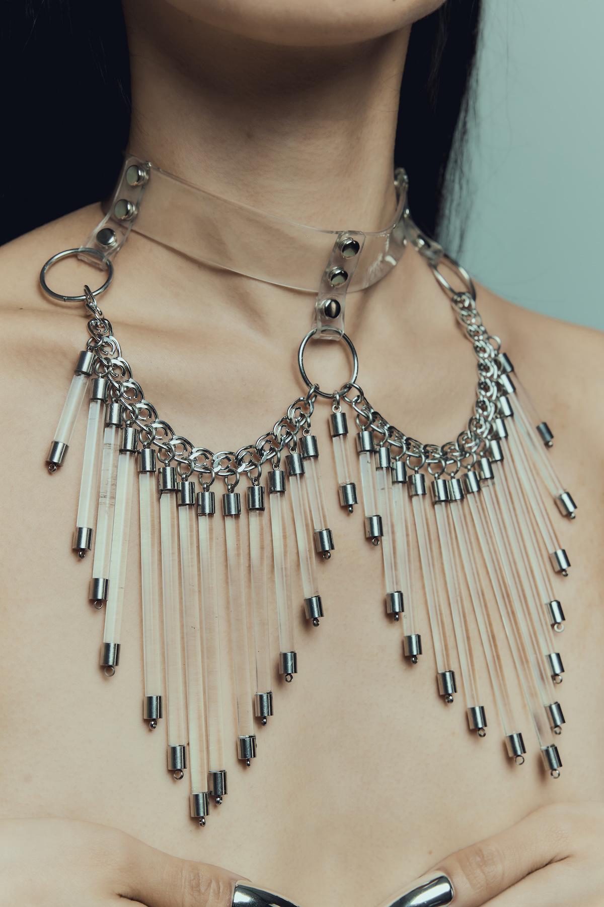 Pvc Choker Clear Vegan PVC Choker - Minimalist Futuristic | Sustainable Eco ...