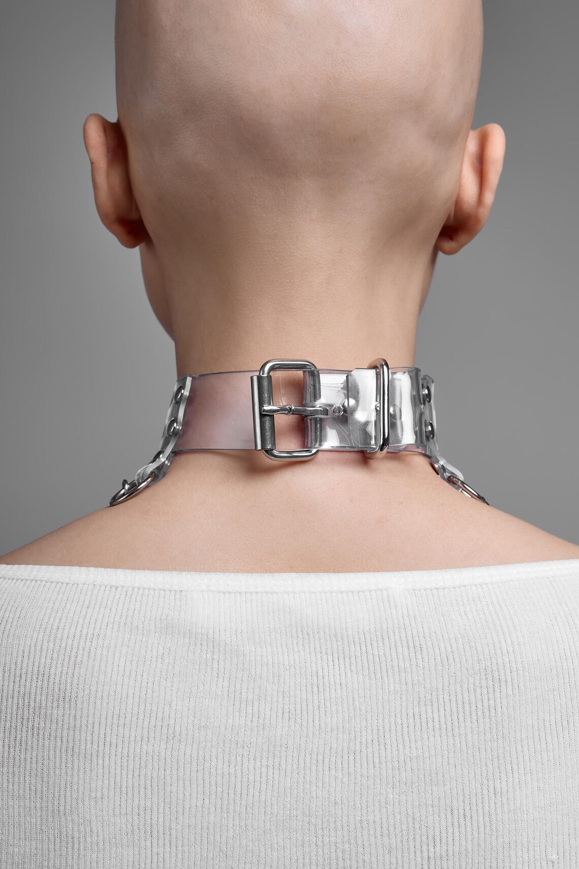 Pvc Choker Clear Vegan PVC Choker - Minimalist Futuristic | Sustainable Eco ...