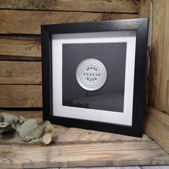 Tin 10 Year Anniversary Embossed Frame 