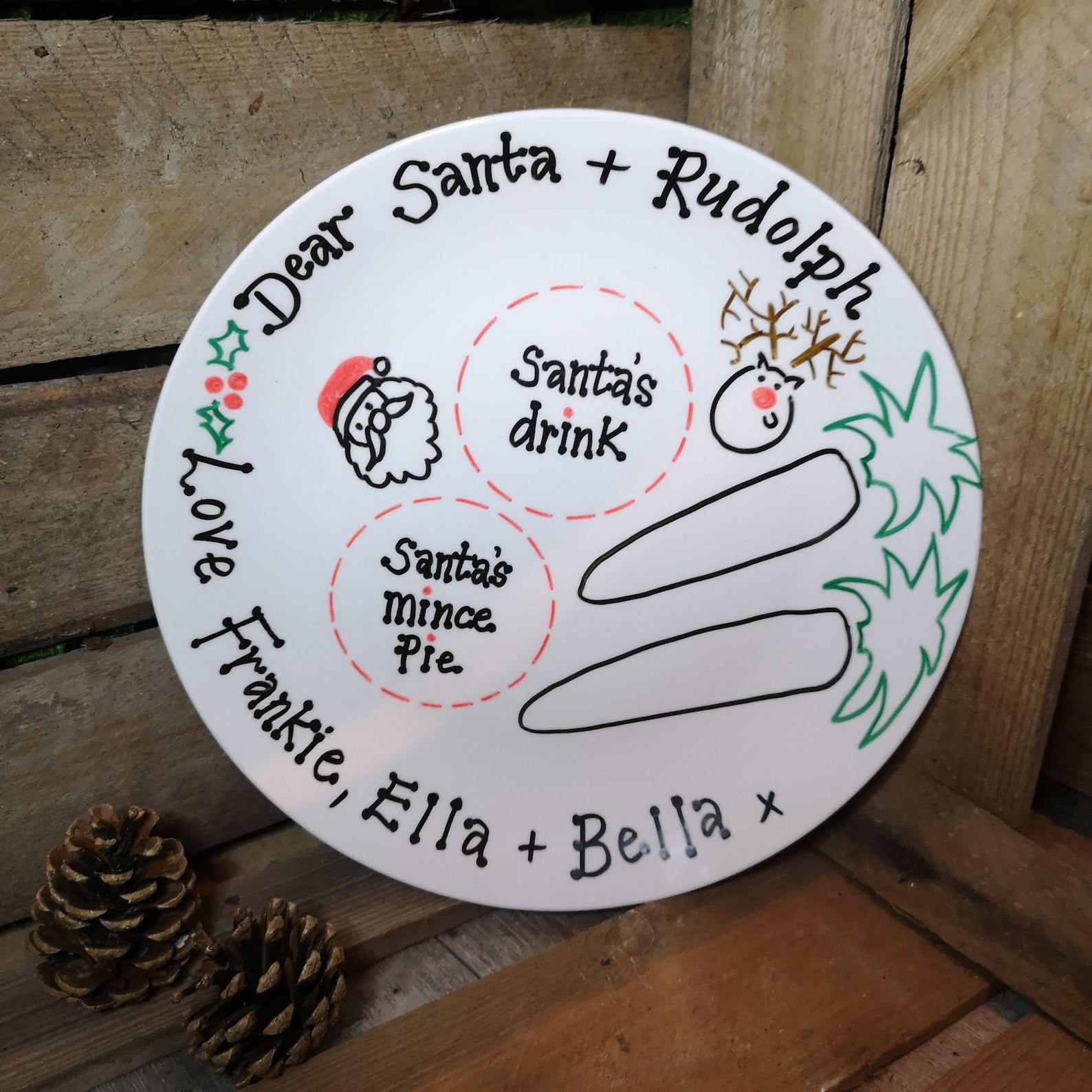 Personalised Christmas Eve Santa Plates Christmas Eve Etsy
