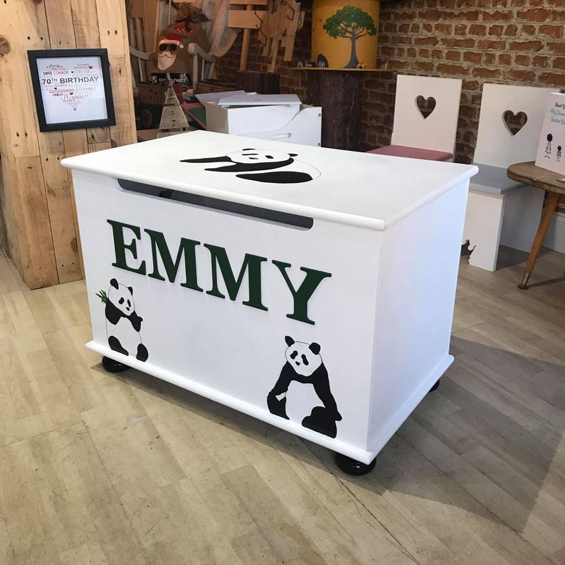 Personalised Wooden Toy Box With Padded Seat Top Toy Chest Etsy UK