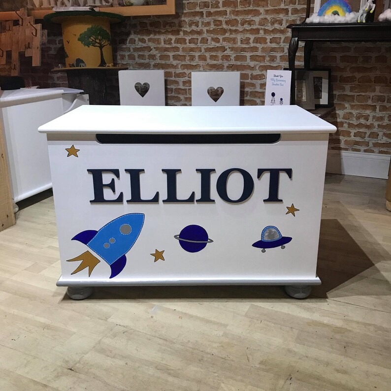 Personalised Wooden Toy Box With Padded Seat Top Toy Chest Etsy UK