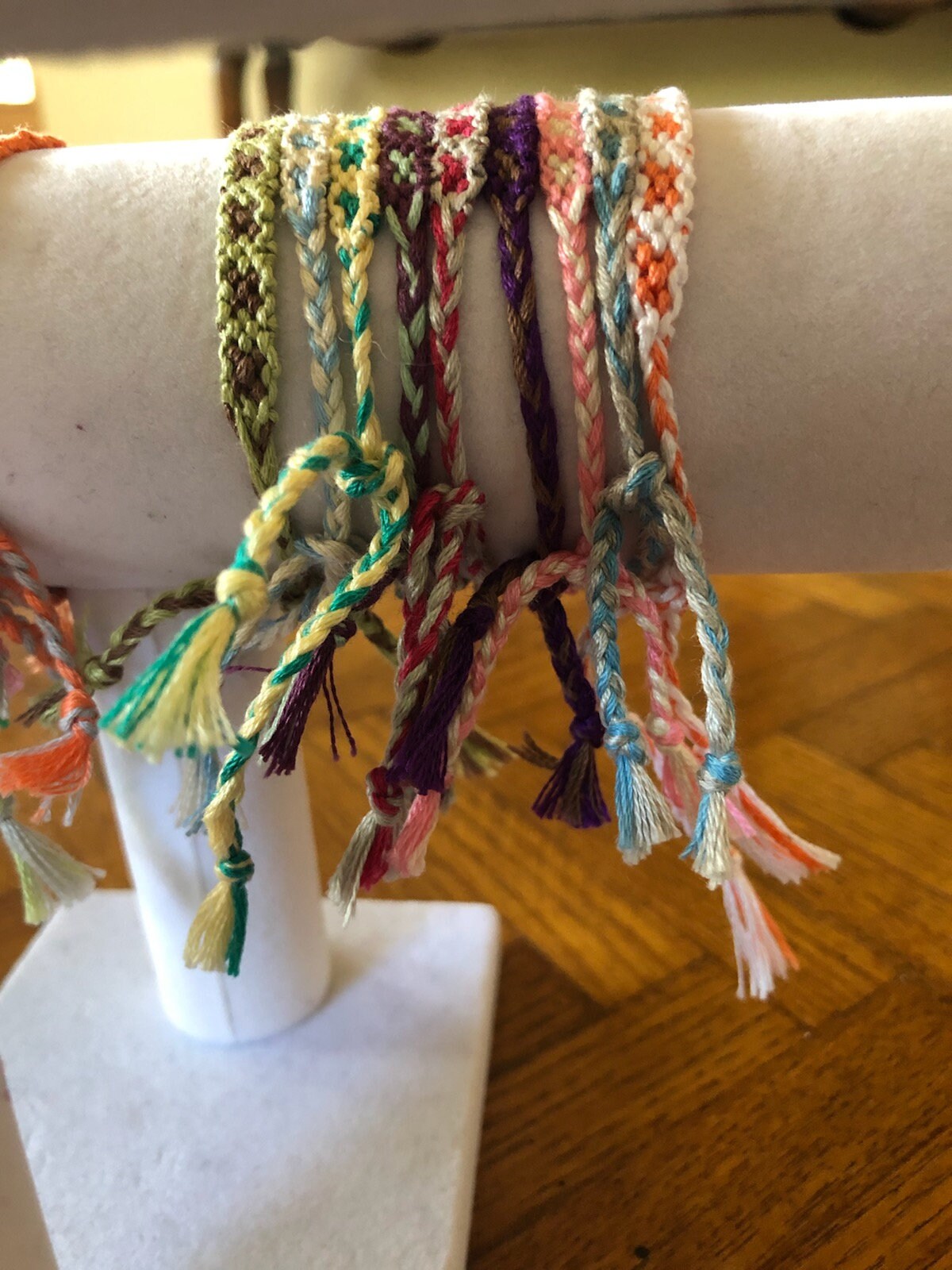 Handtied Bracelet Repeating X Pattern Multiple Colors Etsy