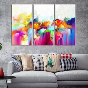 Alluring Flower Abstract Art Print Abstract Painting Large - Etsy