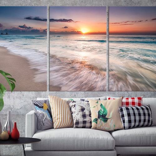 Beach Print Ocean Wall Art Beach Wall Art Set of 3 Ocean Etsy