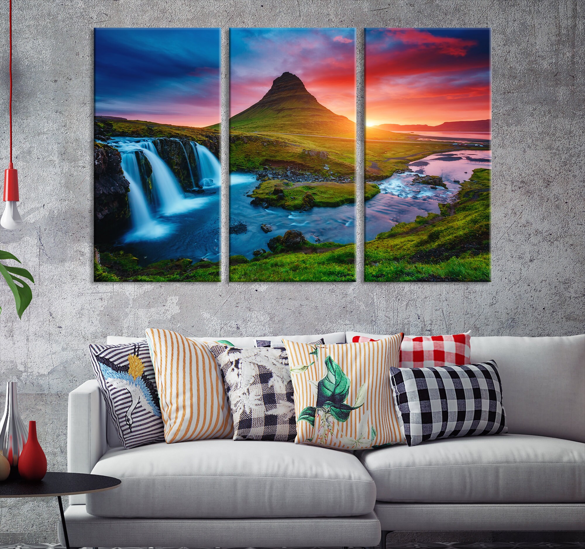 Large Waterfall Wall Art Multi Panel Waterfall Art Print Etsy UK
