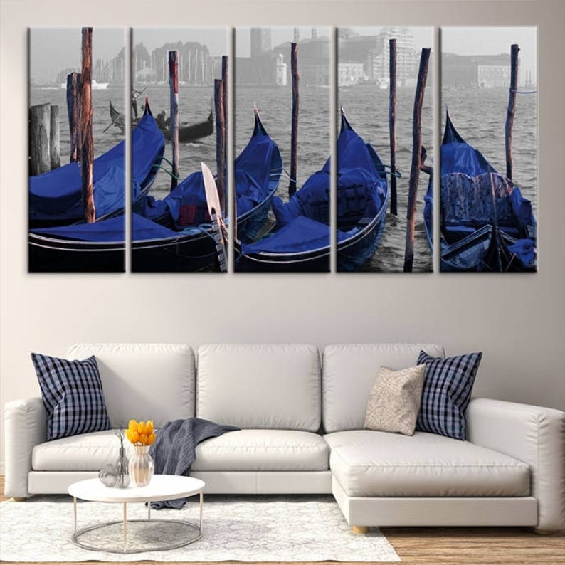 Extra Large Wall Art Venice City Canvas Prints Venice Etsy