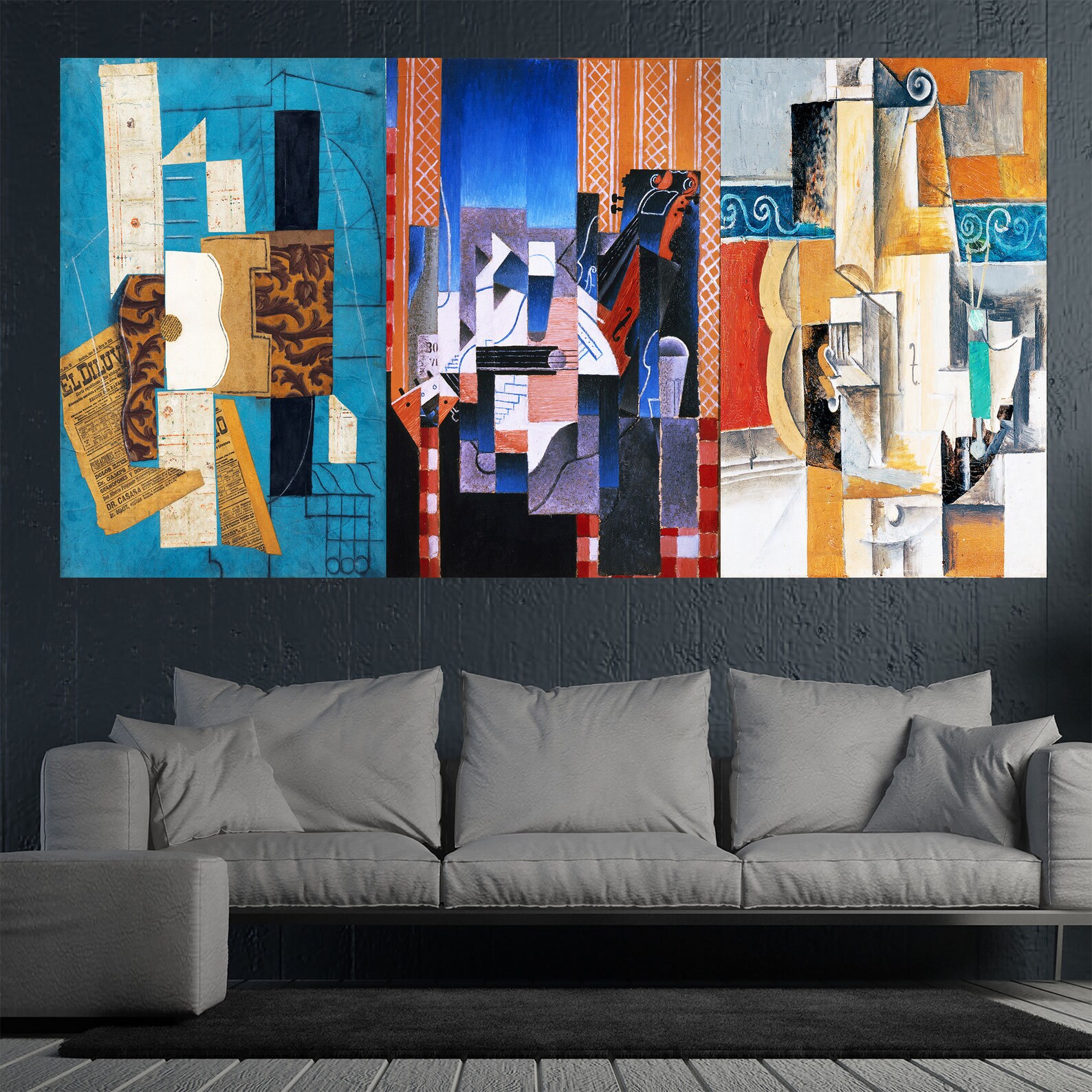 Colorful Abstract Wall Art Decor Abstract Canvas Art Etsy