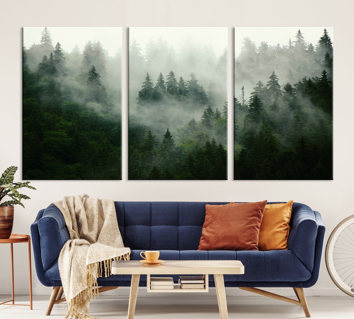 Extra Large Forest Wall Art Print Forest Nature Canvas Print Etsy