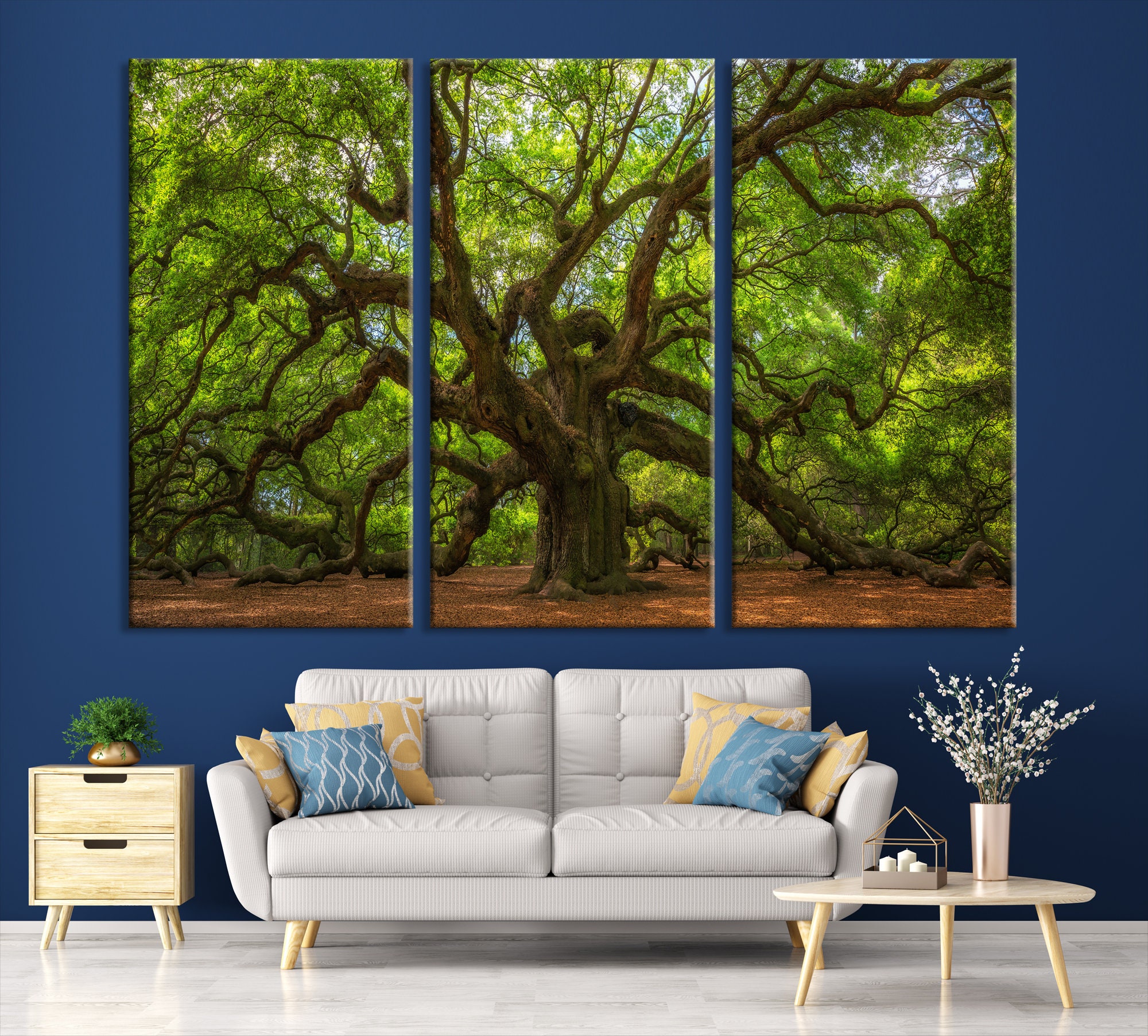 Large Mighty Angel Oak Wall Art Angel Oak Tree Art Print Etsy