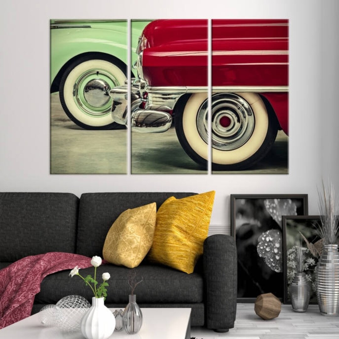 Antique Cars Canvas Art Print Large Wall Art Old Classic Car Etsy UK
