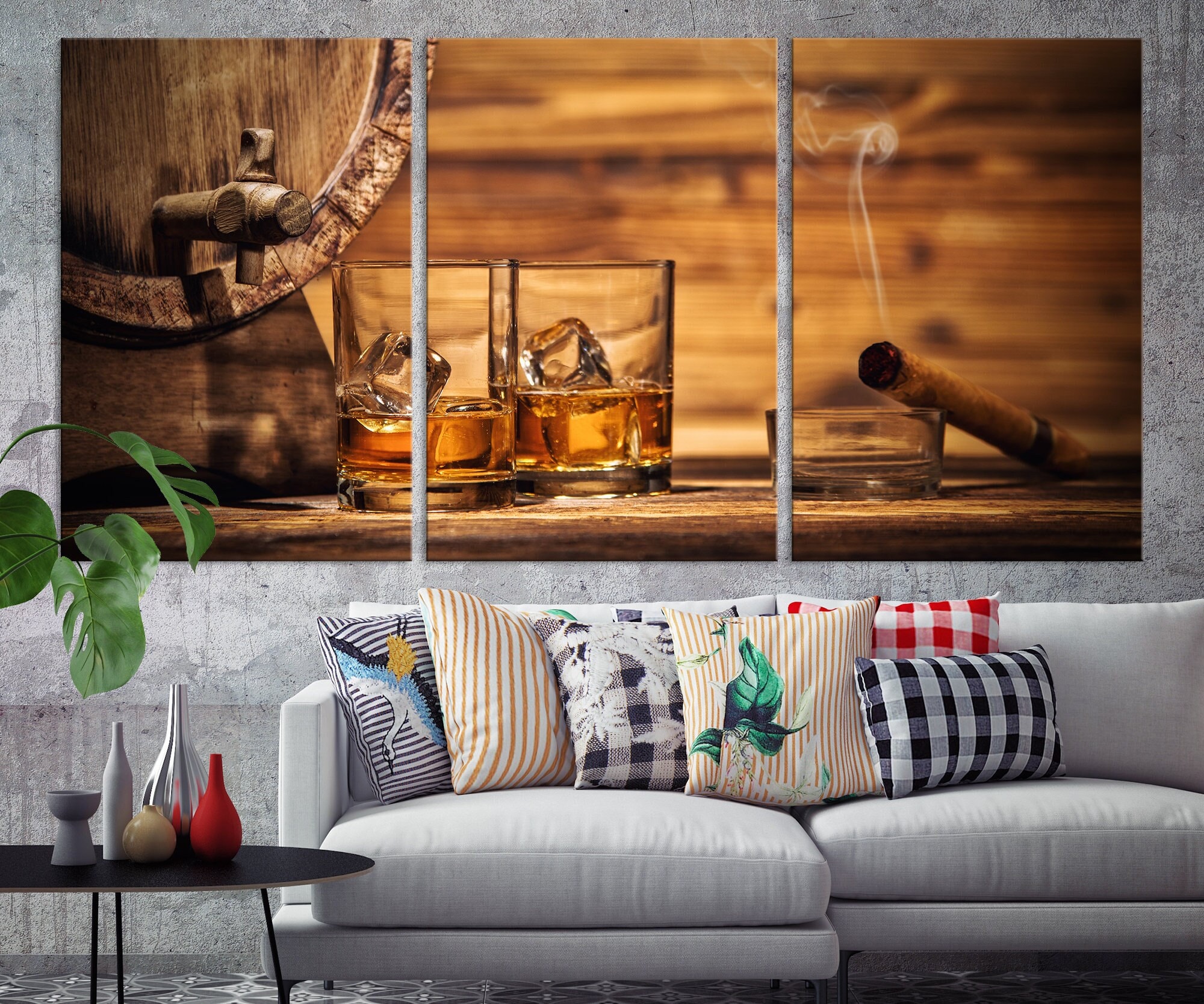 Rustic Whiskey and Barrel Large Canvas Print  Large canvas prints, Modern  wall art canvas, Extra large wall art