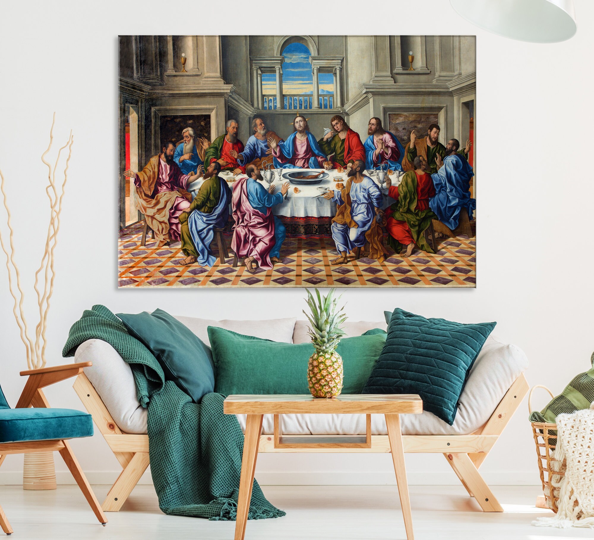 Extra Large the Last Supper Canvas Wall Art the Last Supper Etsy