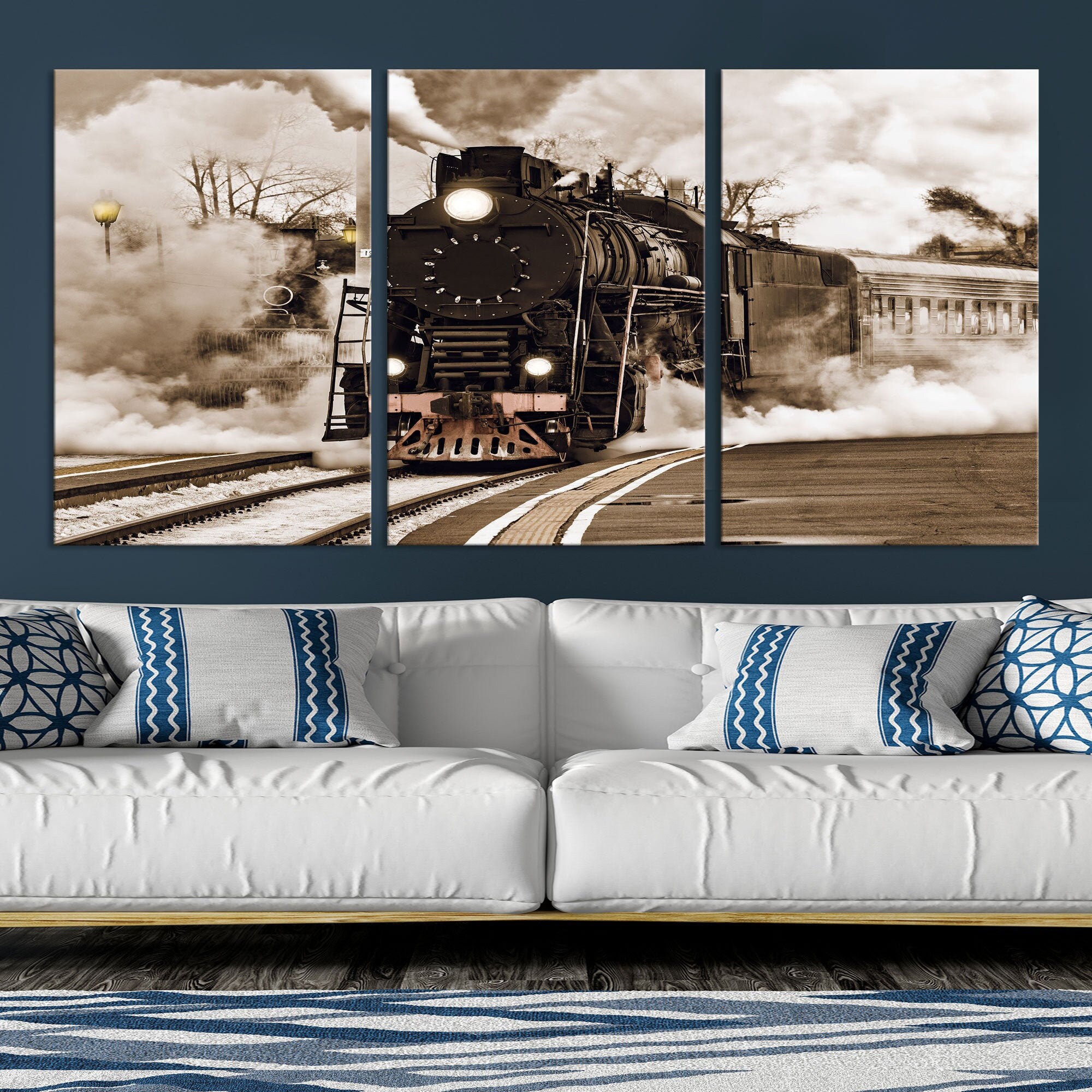 Steam Wall Art Canvas Print Railway Art Print Etsy UK