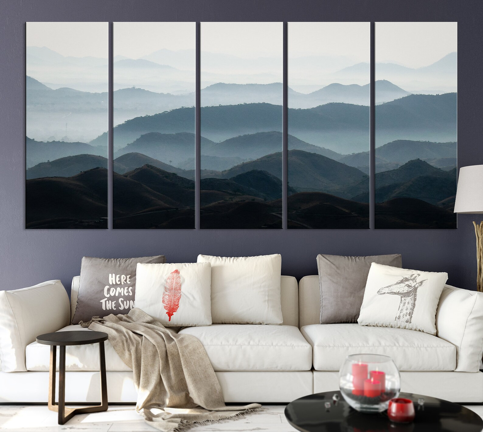 Foggy Forest Wall Art Cloudy Forest Art Print Misty Forest Etsy