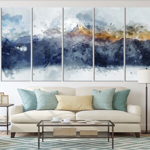 Abstract Mountain Wall Art Print Extra Large Landscape Canvas Art Framed Modern Wall Decor image 10