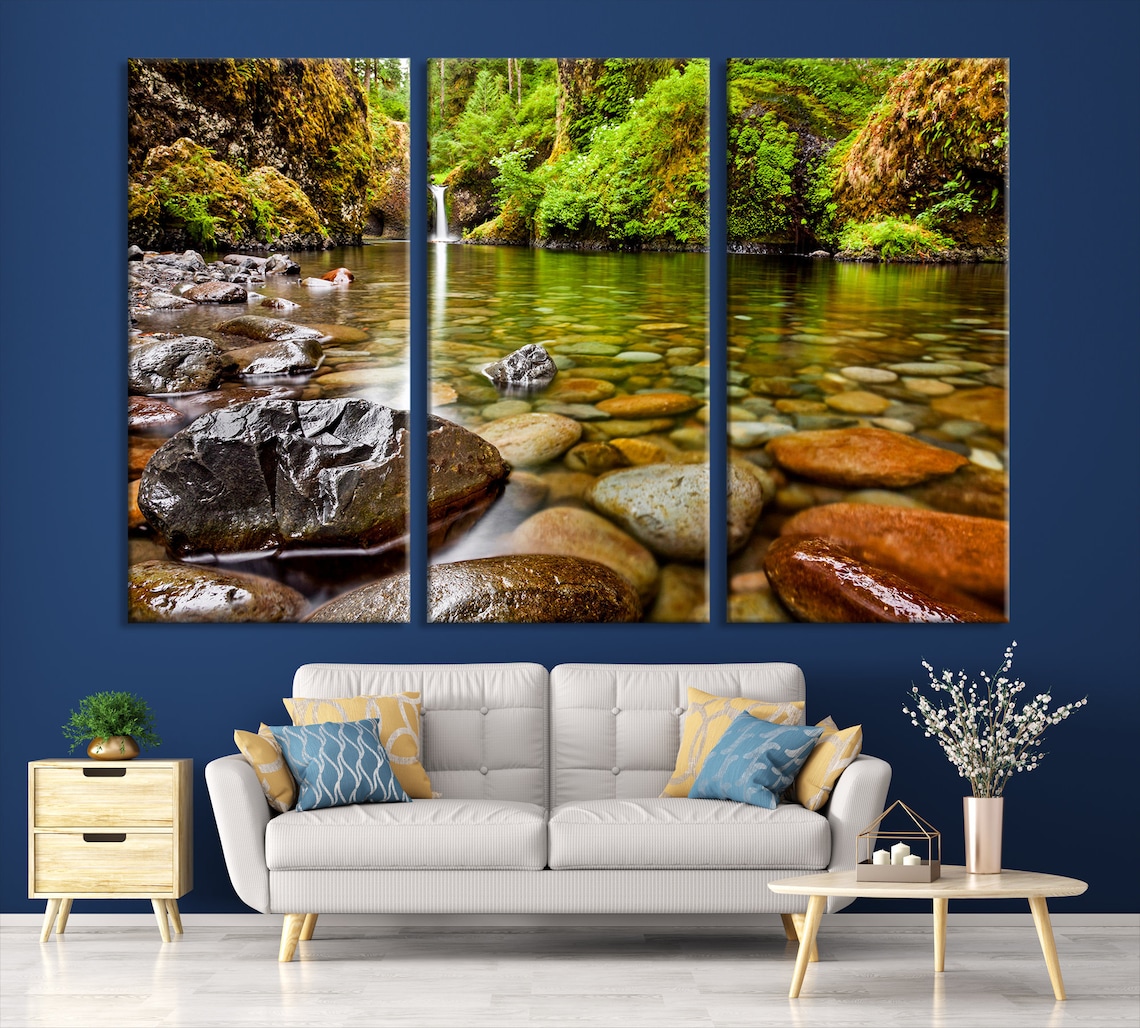 Relaxing Art Print Calming Wall Art Landscape Art Print Set Etsy