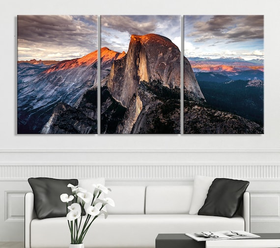 Half Dome Wall Art Yosemite Art Print Half Dome Canvas Art Etsy