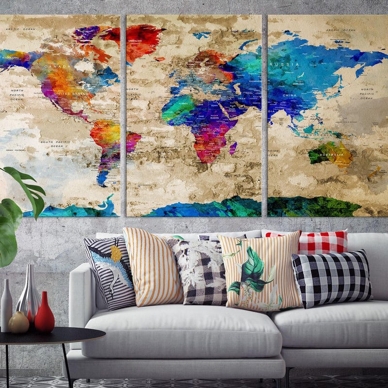 Map Art - Etsy