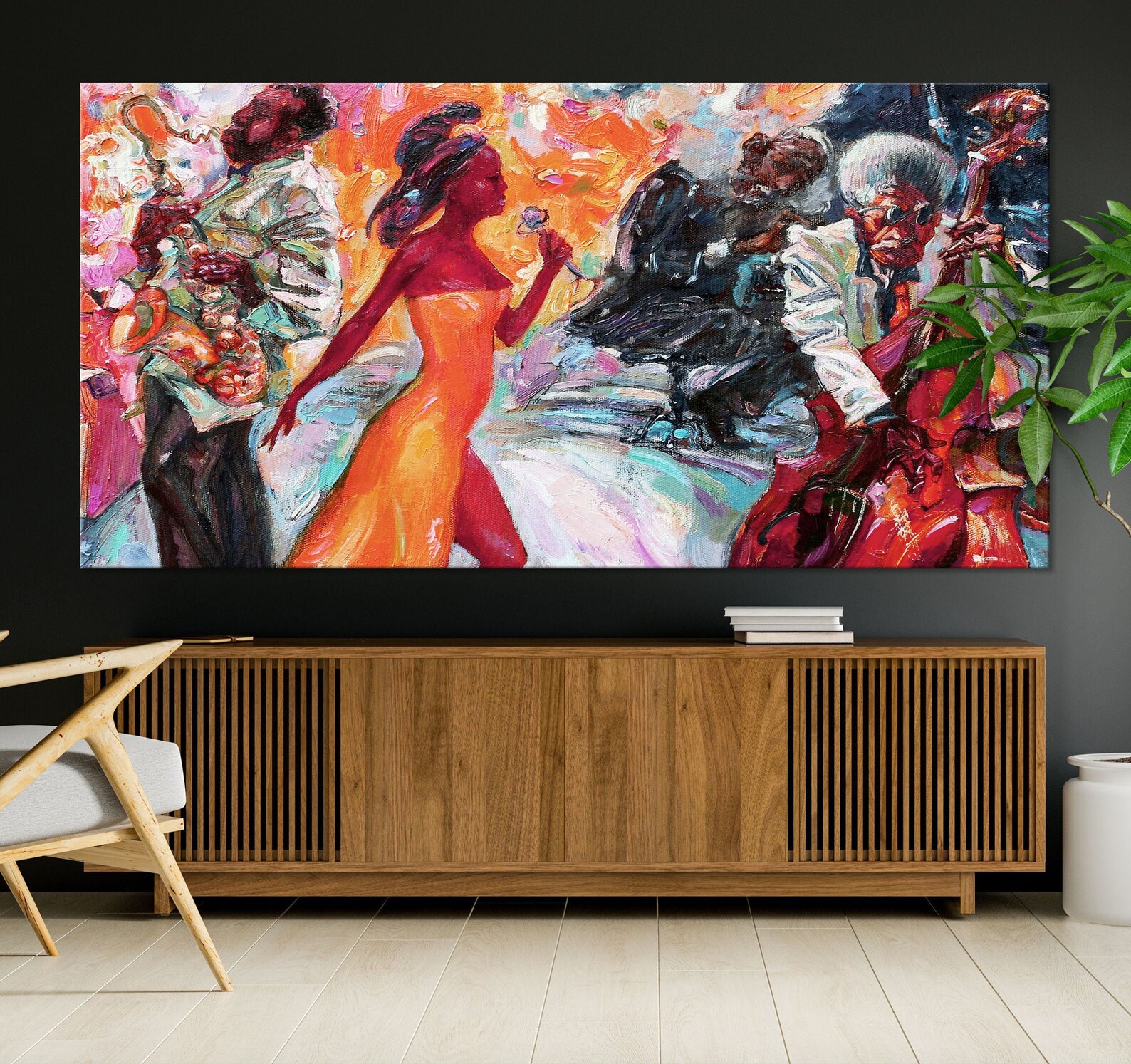 Jazz Artwork Large Abstract Jazz Wall Art African American | Etsy