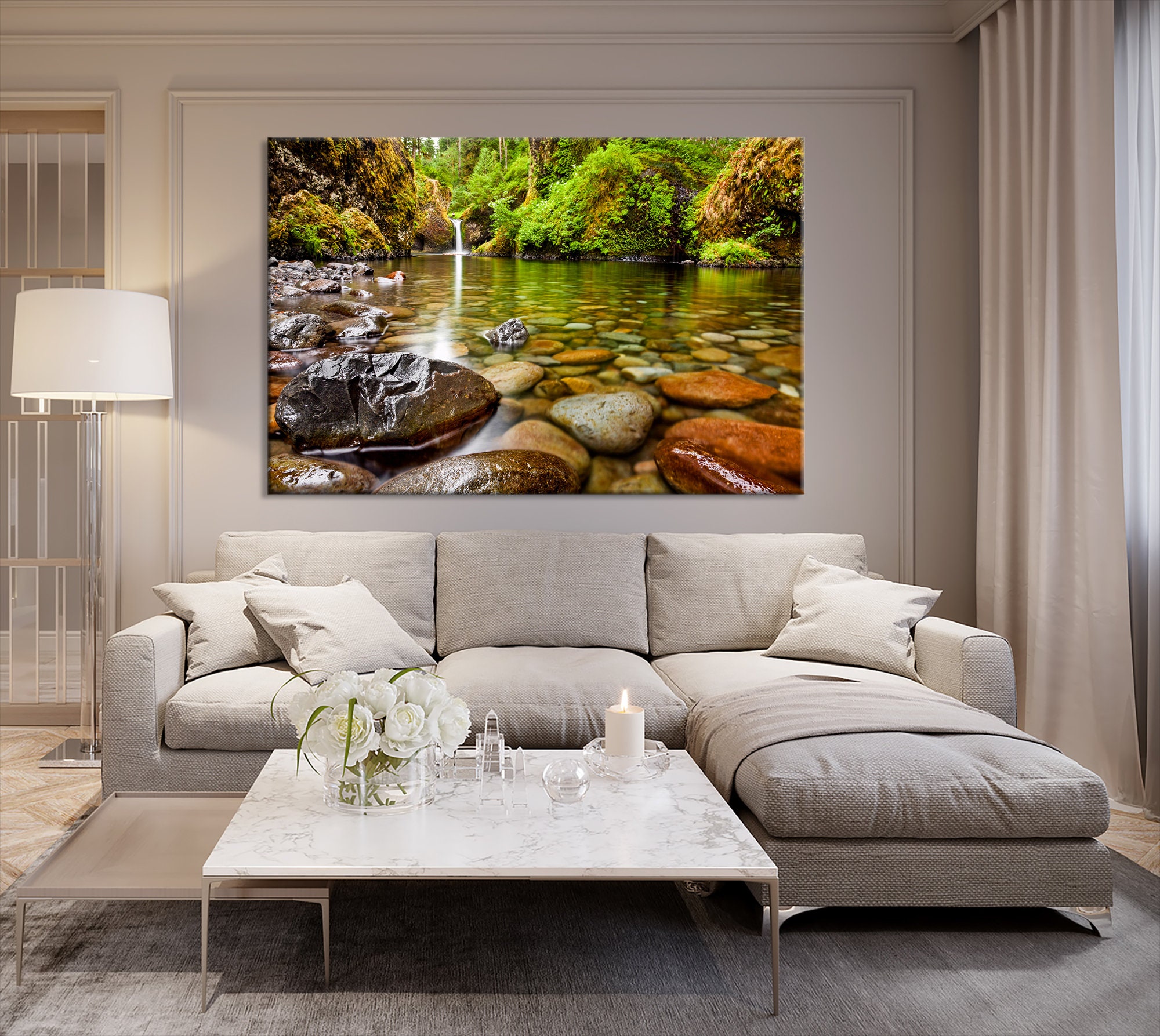 Relaxing Art Print Calming Wall Art Landscape Art Print Set Etsy